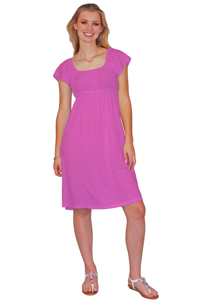 Flutter Sleeve Peasant Dress