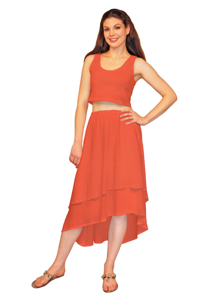 Gauzy 2-Layer Hi-Lo Dancer's Skirt
