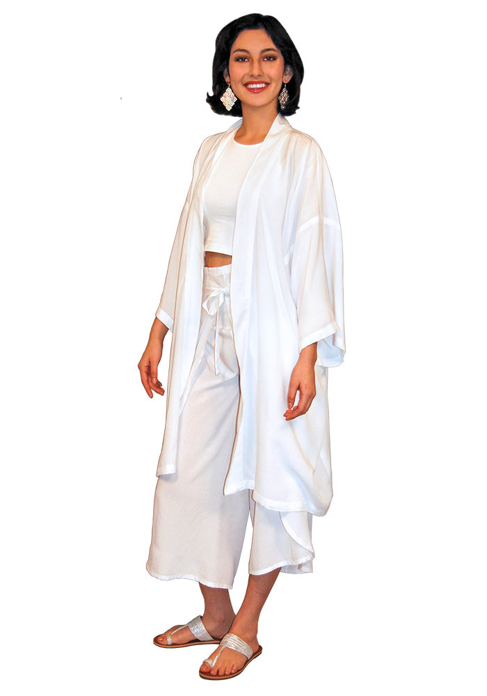 Unisex Short Robe with 3/4 Sleeves