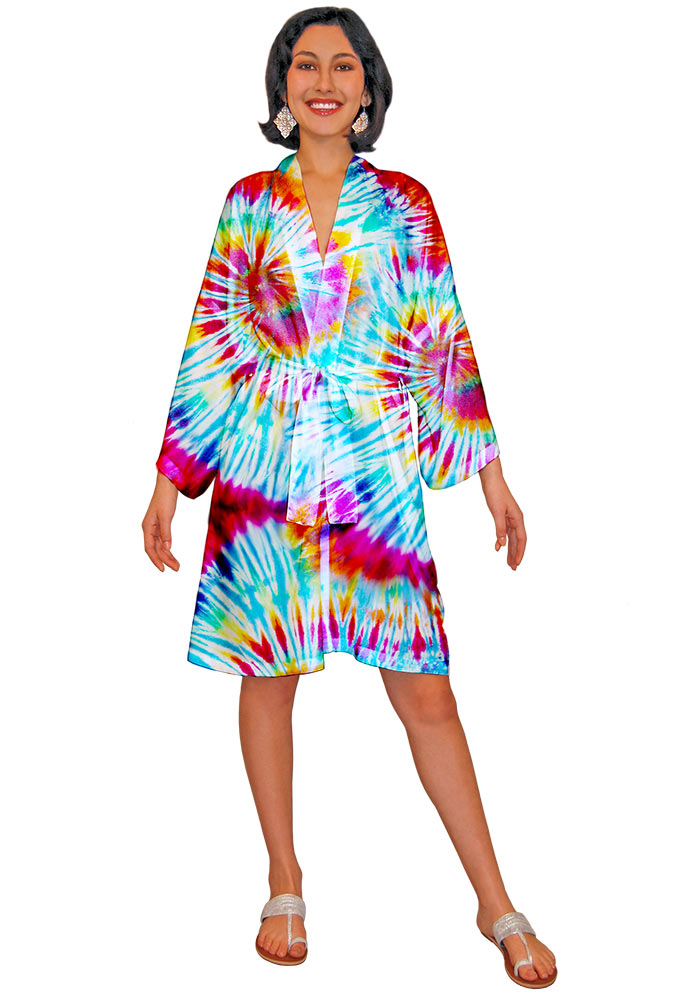 Unisex Short Robe with 3/4 Sleeves