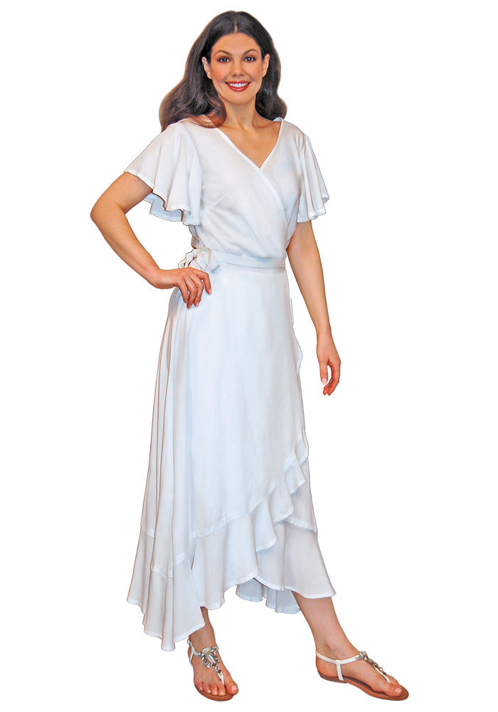 Wrapped Flounce Dress