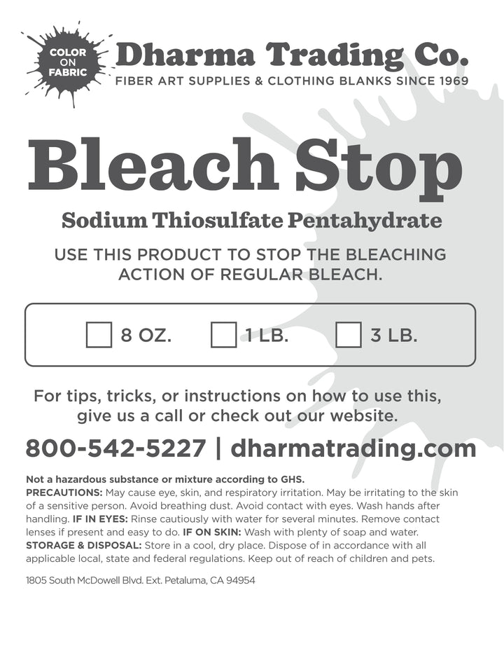 Bleach Stop (Sodium Thiosulfate)