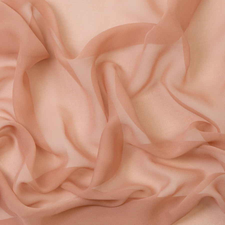 Peach Silk Chiffon