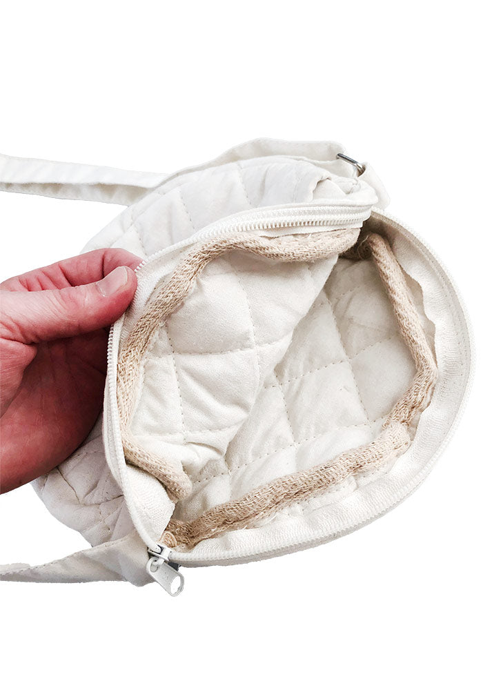 Cotton Quilted Round Purse