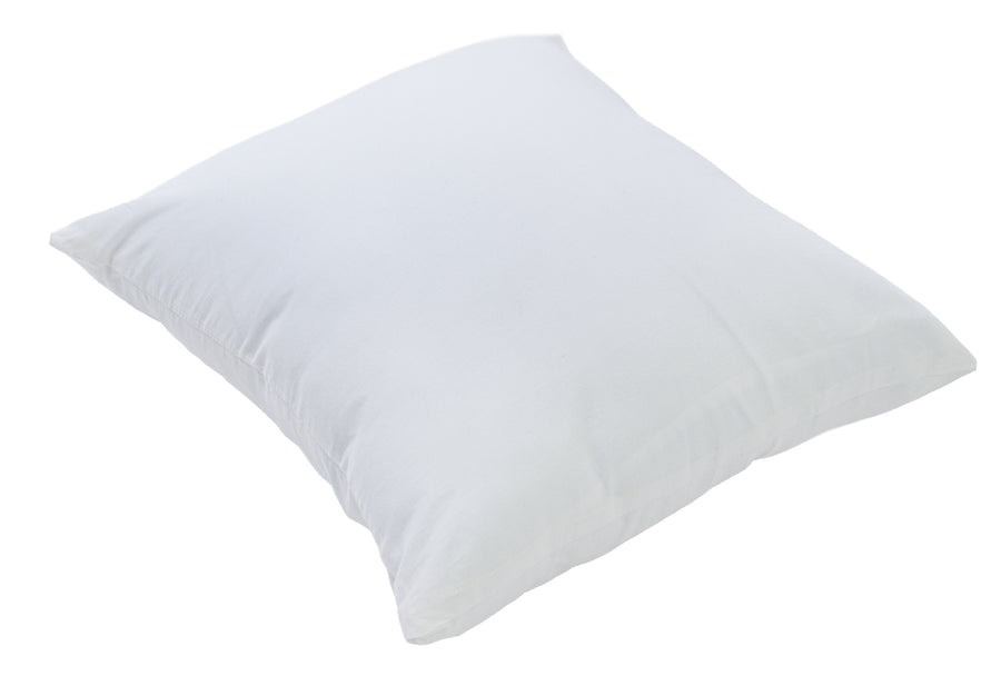 Isometric View of a White Cotton Sheeting Throw Pillow Cover