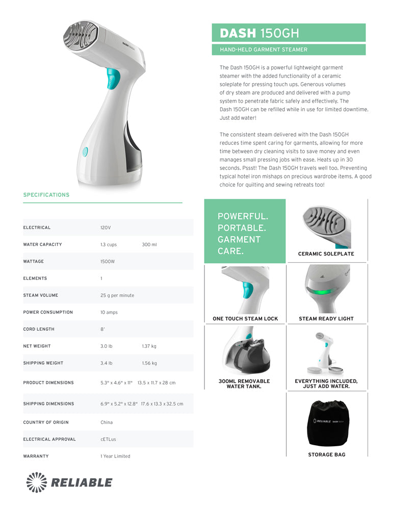 Dash 150GH Portable Garment Steamer