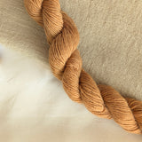 Henna - Lawsonia inermis Dyed examples were done at 50% OWG. We used our Silk Hankies (#SH), our Cotton Bubble Gauze (#CG2-50"), and our Single Sock HT Mini Skeins (#YARN104)