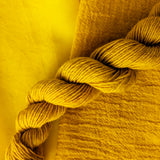 Marigold Extract - Tagetes erecta
Dyed examples were done at 50% OWG. We used our Silk Hankies (#SH), our Cotton Bubble Gauze (#CG2-50"), and our Single Sock HT Mini Skeins (#YARN104)