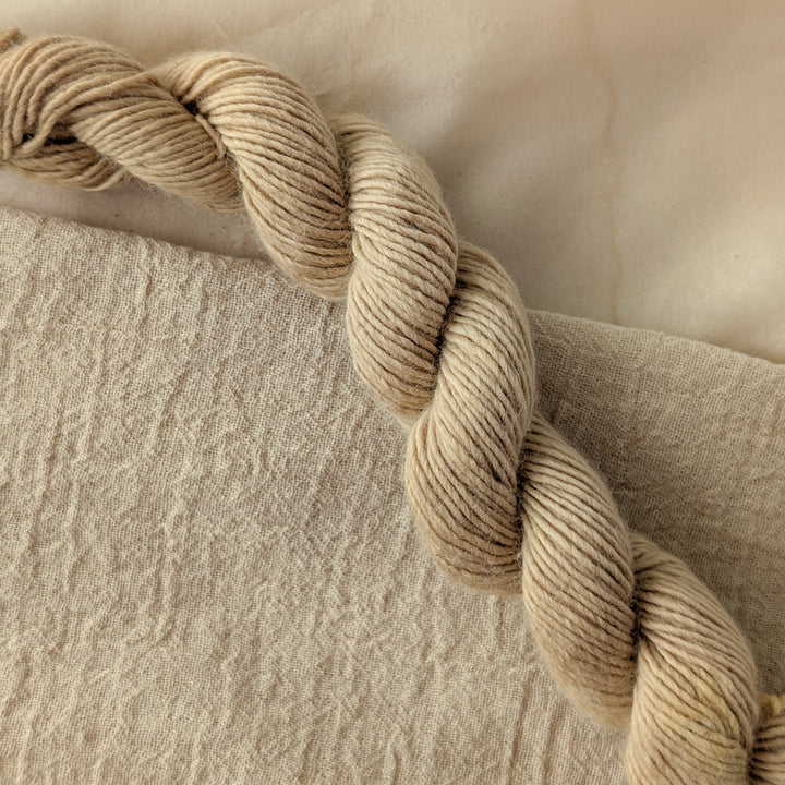 Oak Galls - Quercus infectoria Dyed examples were done at 50% OWG. We used our Silk Hankies (#SH), our Cotton Bubble Gauze (#CG2-50"), and our Single Sock HT Mini Skeins (#YARN104)