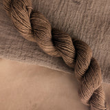 Oak Gall Extract - Quercus infectoria Dyed examples were done at 50% OWG. We used our Silk Hankies (#SH), our Cotton Bubble Gauze (#CG2-50"), and our Single Sock HT Mini Skeins (#YARN104)