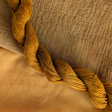 Himalayan Rhubarb - Rheum emodi Dyed examples were done at 50% OWG. We used our Silk Hankies (#SH), our Cotton Bubble Gauze (#CG2-50"), and our Single Sock HT Mini Skeins (#YARN104)