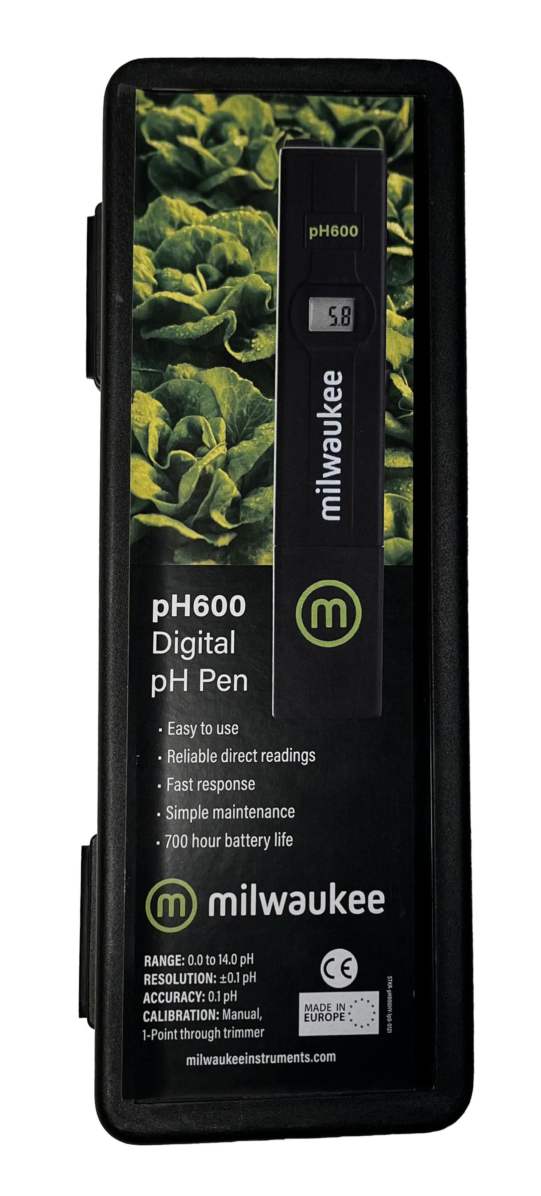Digital pH Meter w/Manual Calibration