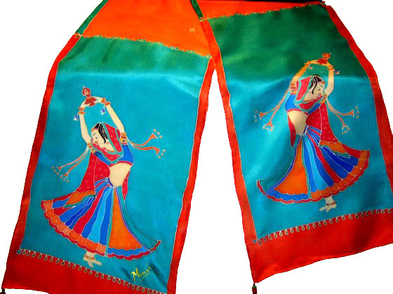 Painted Habotai Silk Scarves by Manisha Winchell