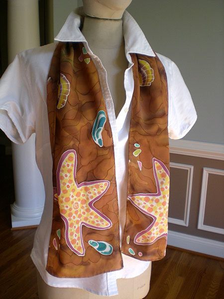 Painted Silk Scarves by Laurie Pyszkowski