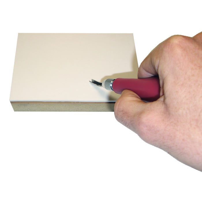 Shown with linoleum cutter and mounting block (not included)