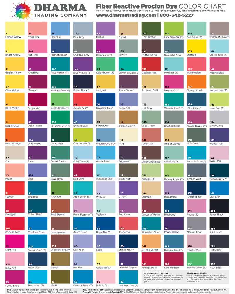 Fiber Reactive Poster – Dharma Trading Co.
