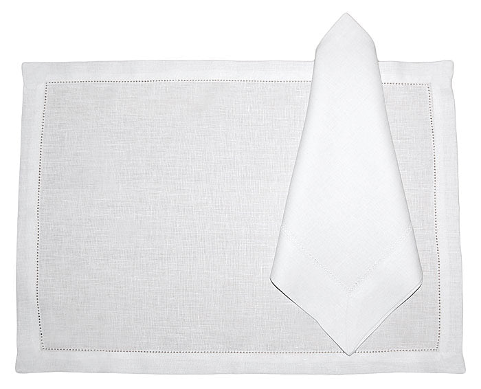 Linen Placemat Shown with Linen Napkin