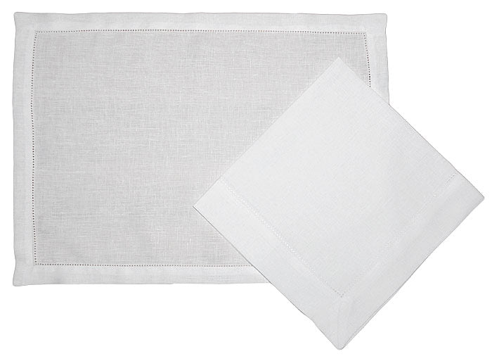 Linen Placemat Shown with Linen Napkin