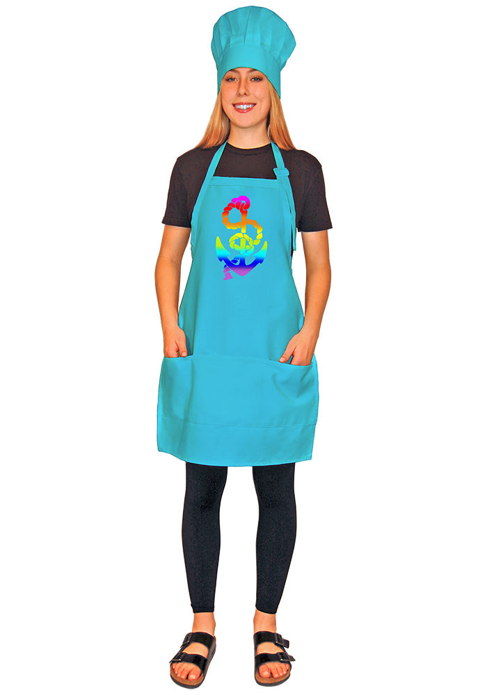 Adult Cotton Apron with Adjustable Neck