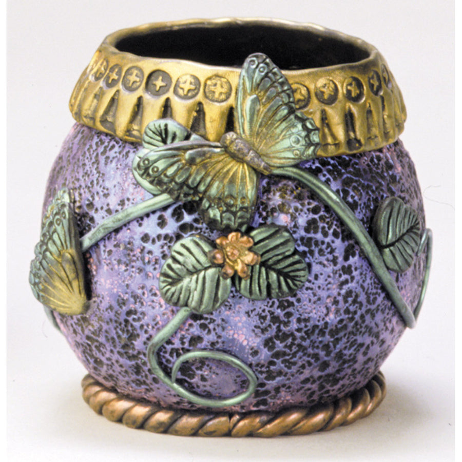 Clay Butterfly Vase by Marie Segal