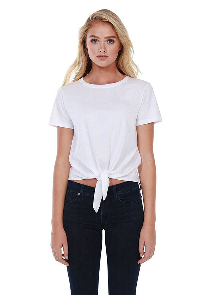 Ladies' Cotton Tie Front T-Shirt