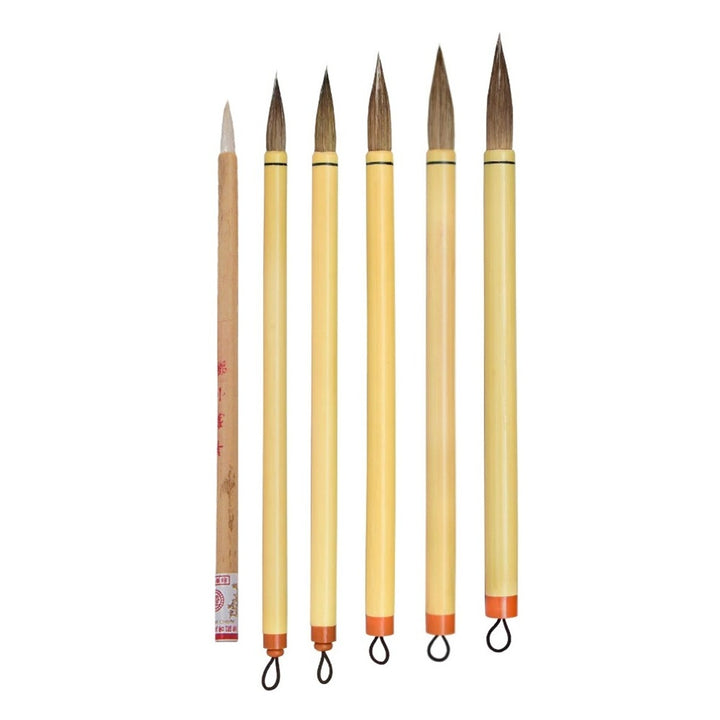 Numbers 1  - 6 (left to right)