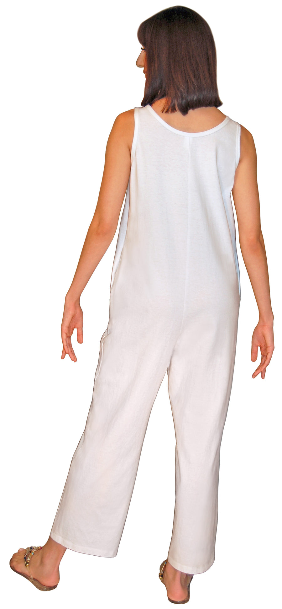 Tank Henley Jumpsuit w/ Pockets