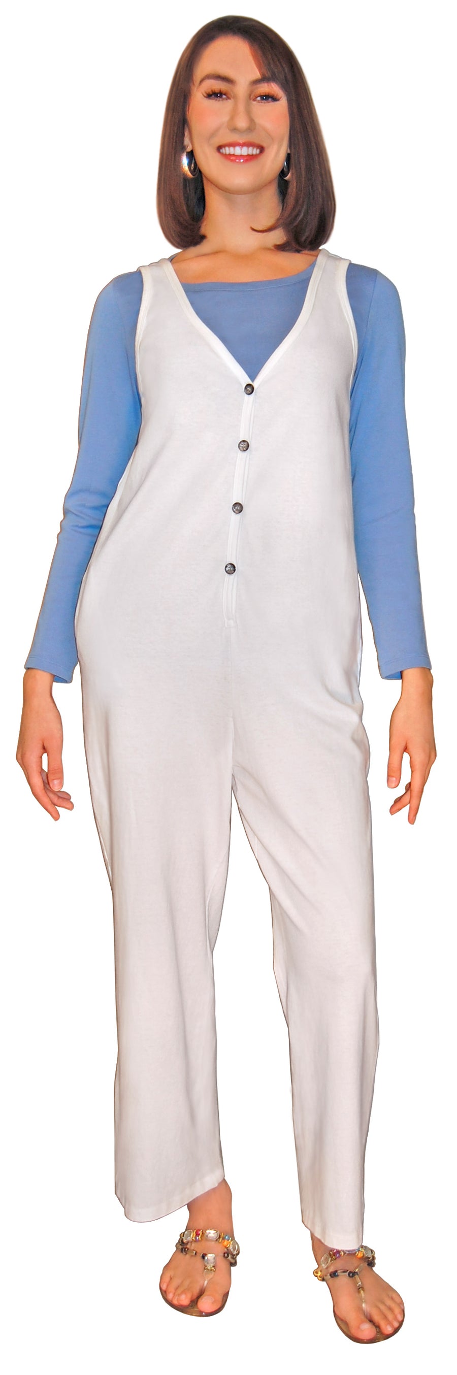Tank Henley Jumpsuit w/ Pockets