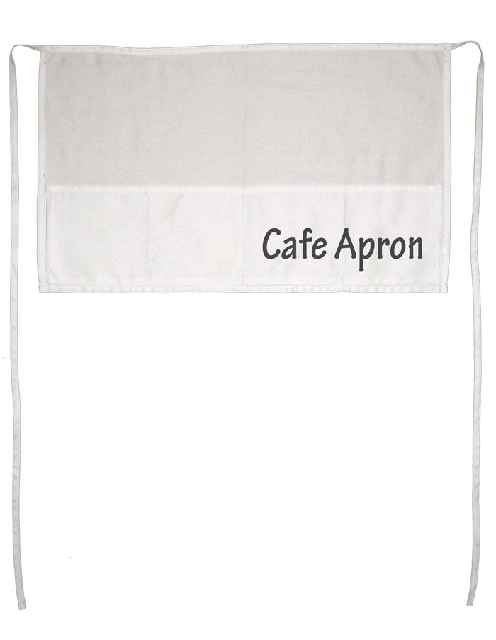 White Cotton Twill Cafe Apron