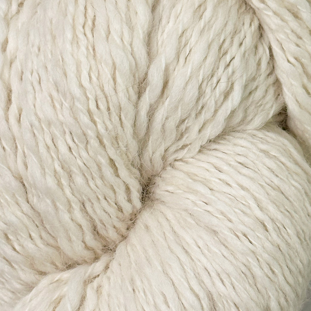 Close up of coiled Peruvian Tweed skein