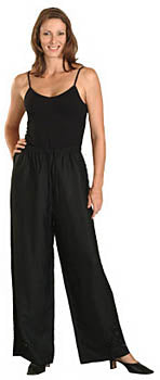 Rayon Elastic Waist Drawstring Pants