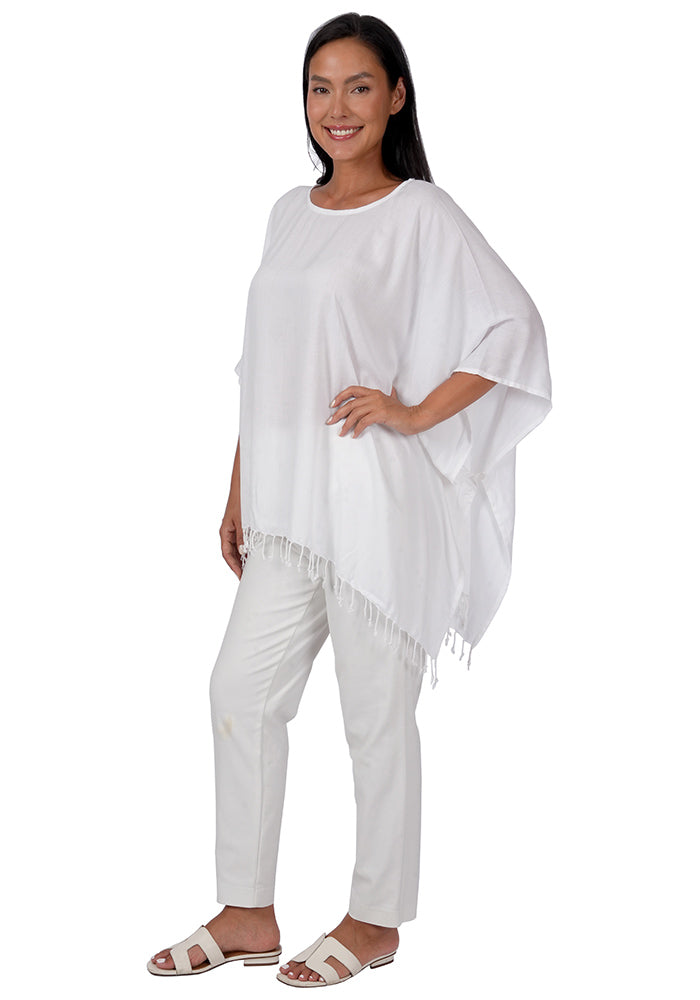 Fringed Rayon Poncho