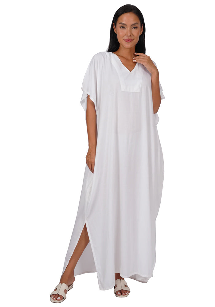 V-Neck Caftan with Pockets
