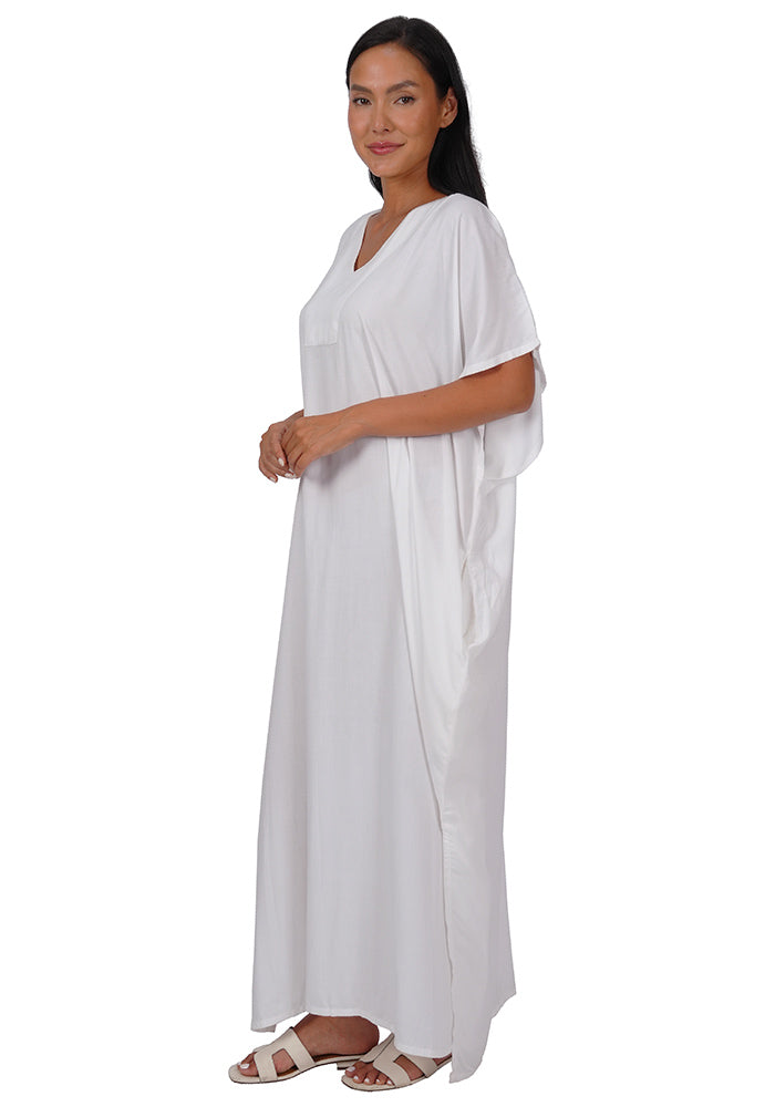 V-Neck Caftan with Pockets