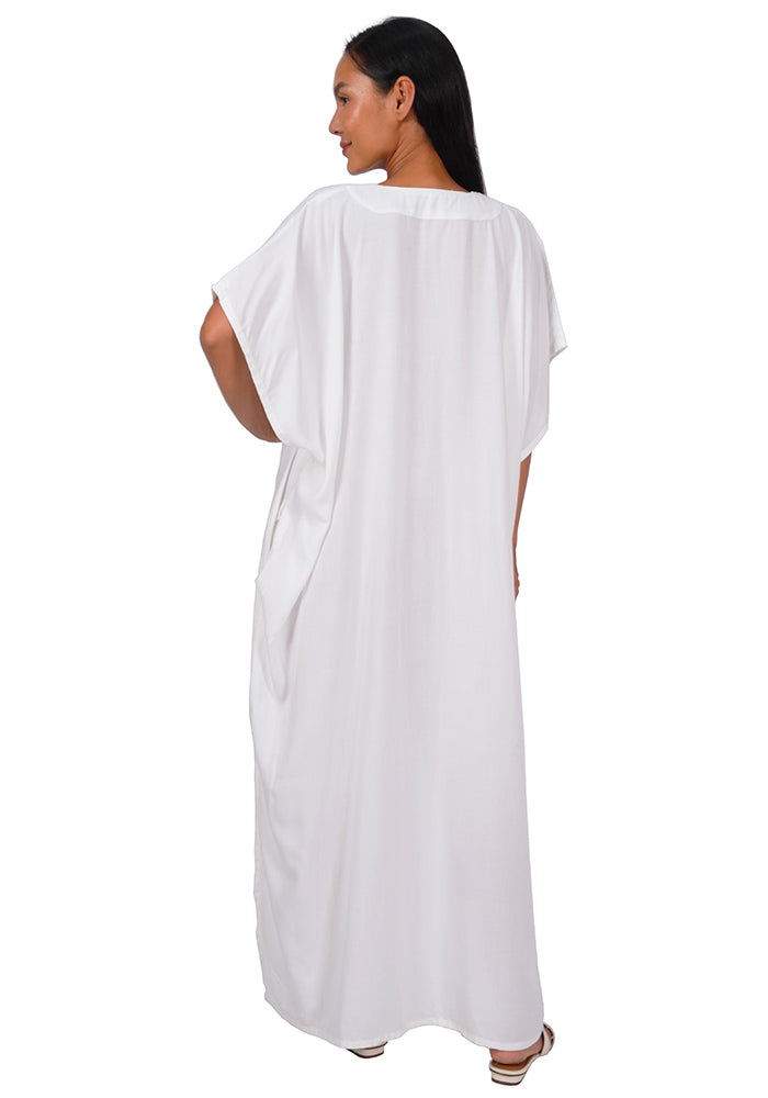 V-Neck Caftan with Pockets