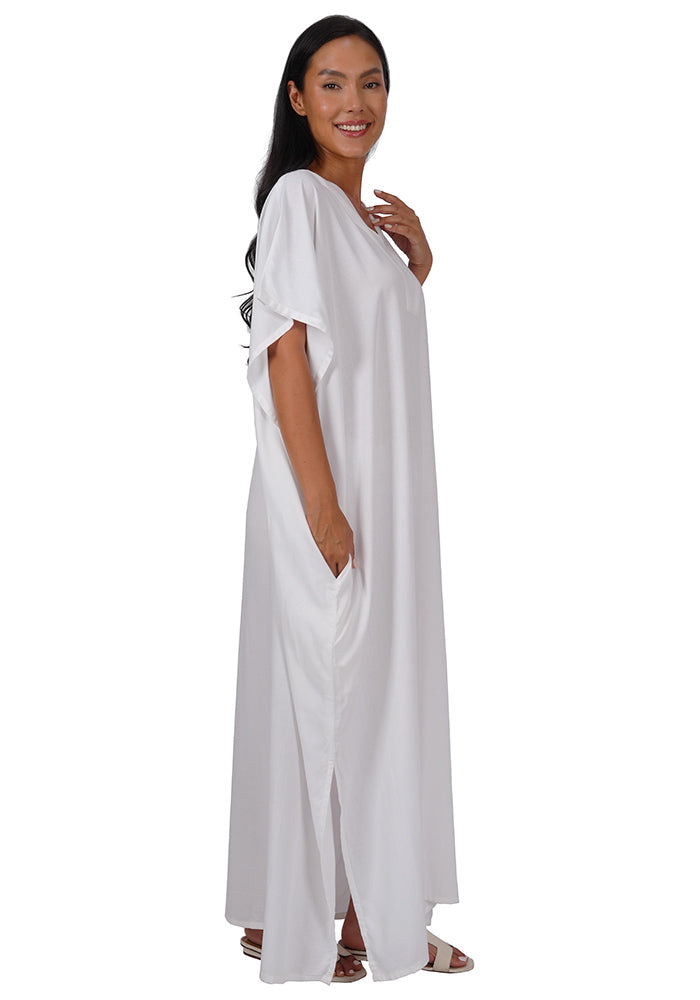 V-Neck Caftan with Pockets