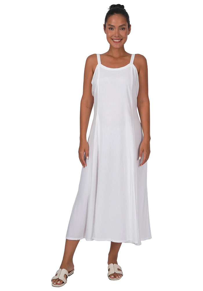 Rayon Long Ribbon Strap Dress