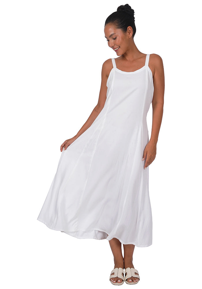 Rayon Long Ribbon Strap Dress