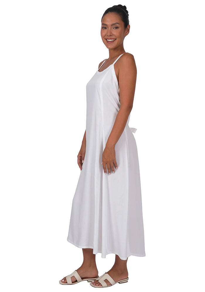 Rayon Long Ribbon Strap Dress