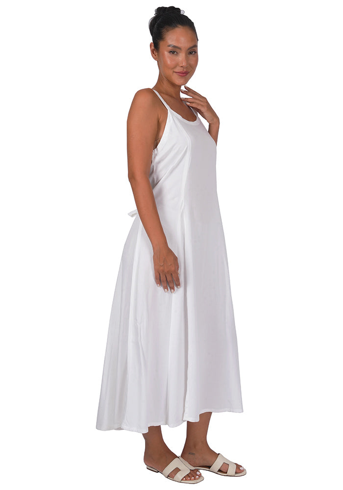 Rayon Long Ribbon Strap Dress