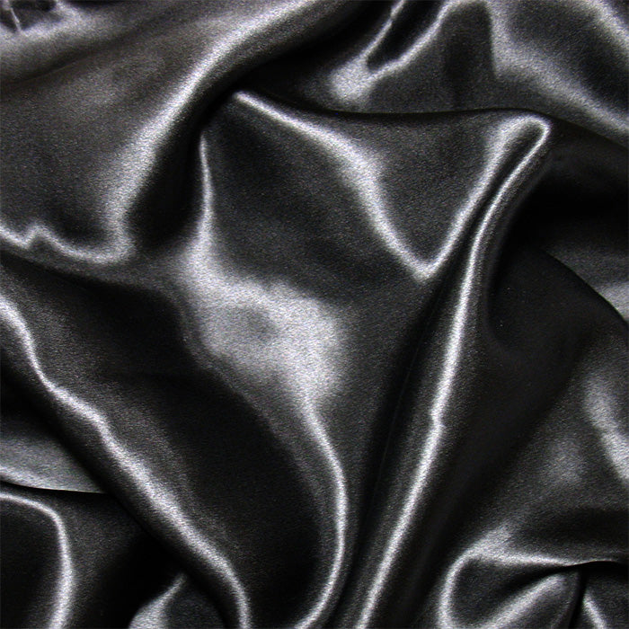 Black Charmeuse/Silk Crepe Satin