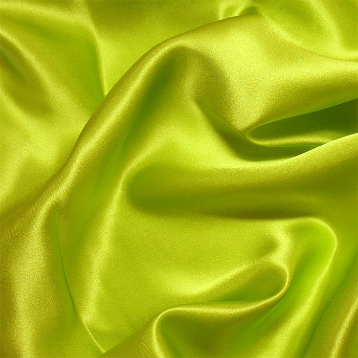 Apple Green Charmeuse/Silk Crepe Satin