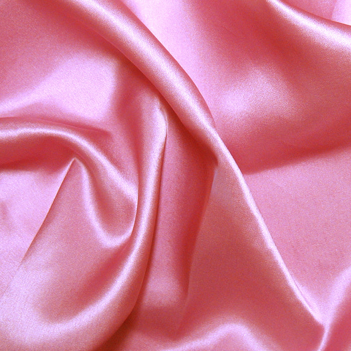 Rose Pink Charmeuse/Silk Crepe Satin