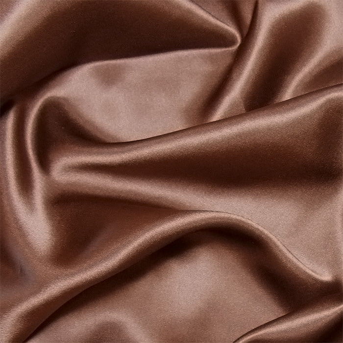 Chocolate Brown Charmeuse/Silk Crepe Satin