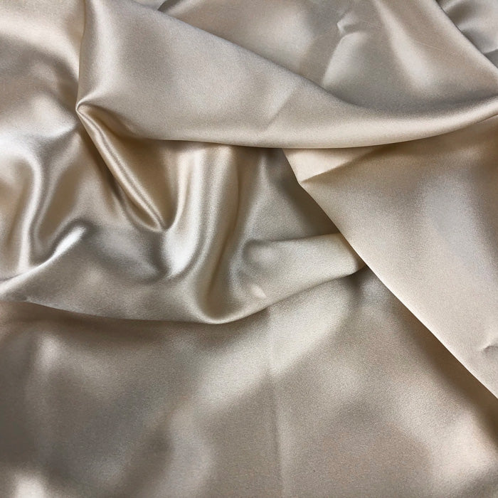 Champagne Charmeuse/Silk Crepe Satin