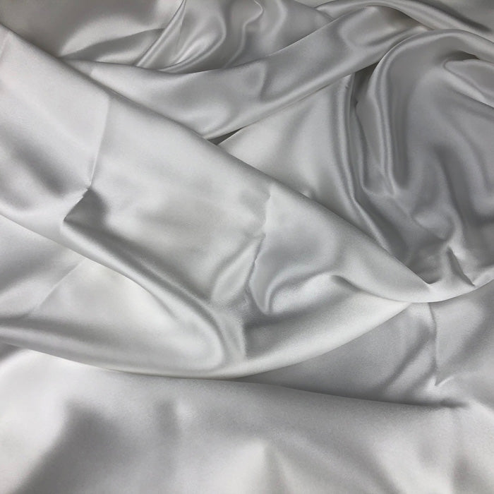 Optic White Charmeuse/Silk Crepe Satin