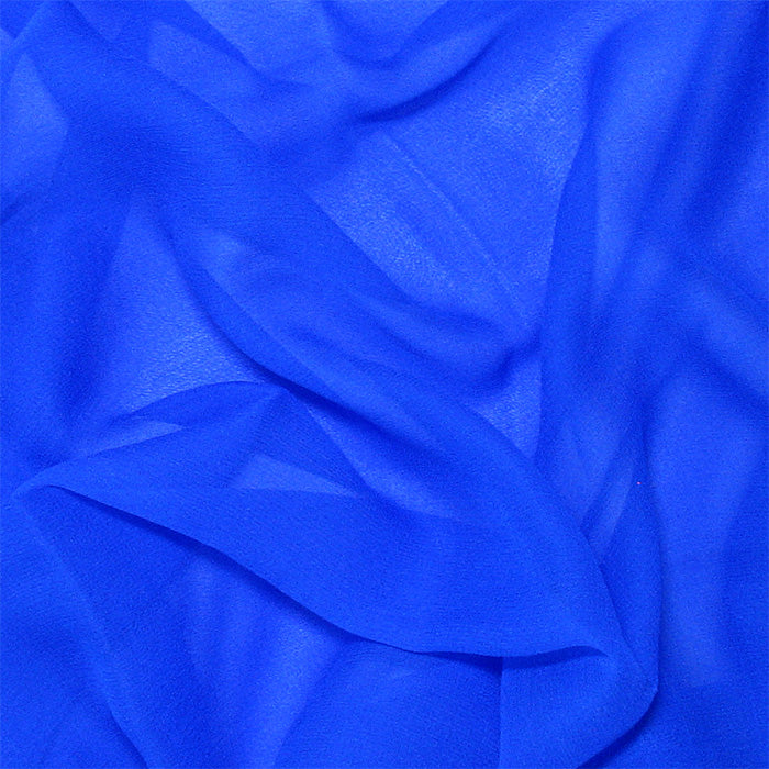 Electric Blue Silk Chiffon