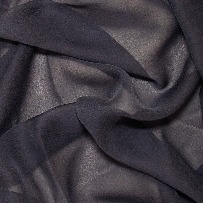 Gun Metal Silk Chiffon