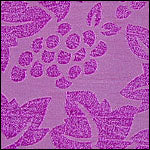 This scarf is the "Grapes" pattern simply vat dyed with Dharma Fiber Reactive Dye #18A Ultraviolet.