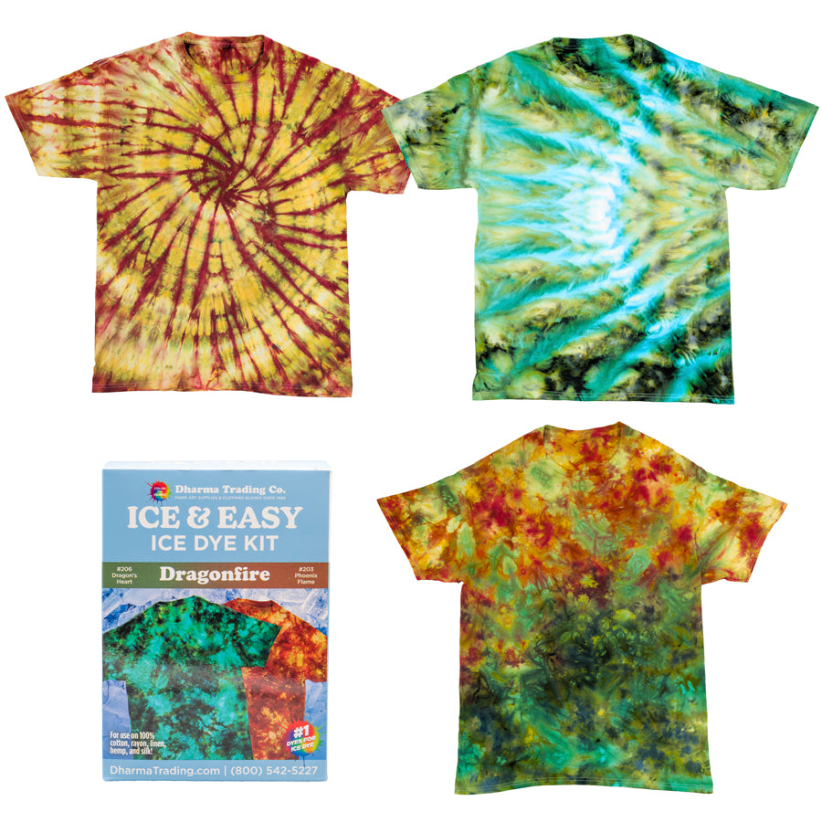 Dragonfire kit with dyed t-shirt examples